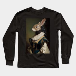 Lady Hareington - Classic Rabbit Portrait Long Sleeve T-Shirt